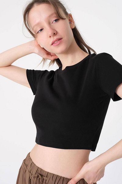 Addax Crew Neck Short Sleeve Basic T-shirt P1097-S4