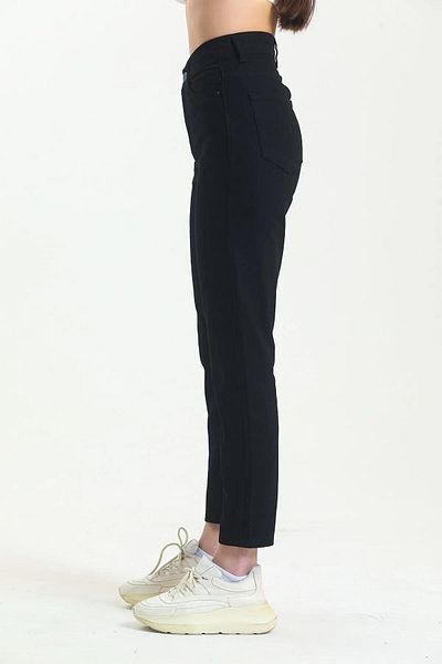 LAMİRA Mom Black High Waist Stretchy Pants