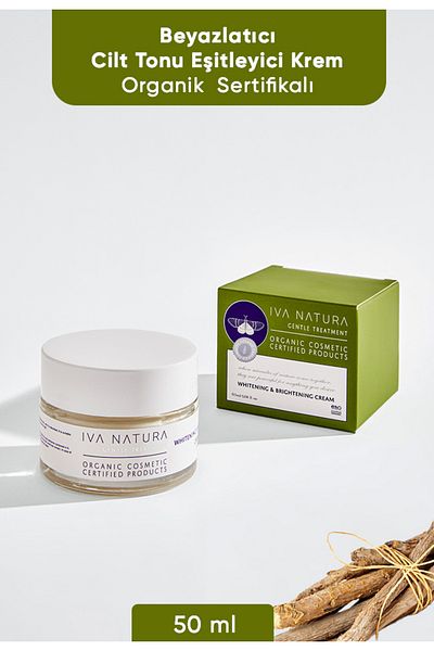 Iva Natura Whitening Skin Tone Equalizing Whitening Cream with Licorice Extract 50 ml