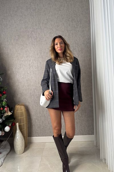 Mucios Μπουφάν Tweed Blazer με λεπτομέρεια γραφής στην τσέπη