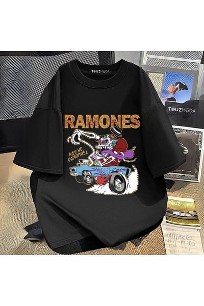 Tarzsokak Rock Series Ramones Printed Unisex Oversize