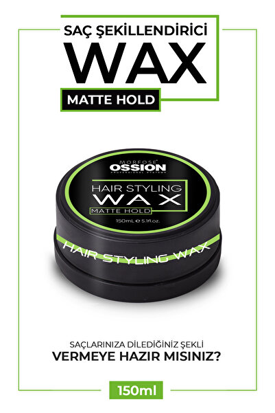Ossion Ossıon Barber Saç Şekillendirici Wax Matte Hold 150 ml