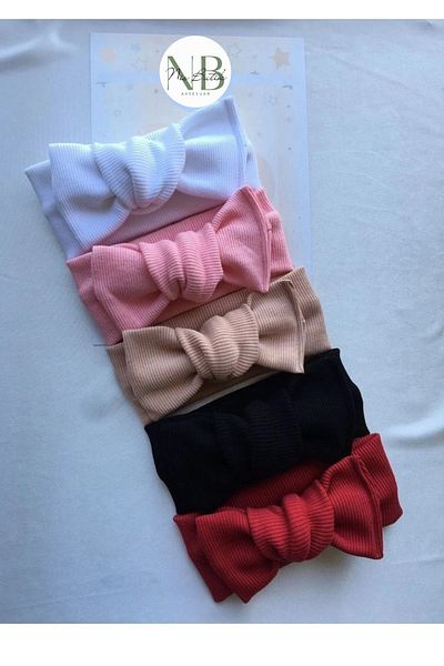 nisbutik aksesuar 5-Piece Bandana Set Newborn Compatible Flexible Soft Bandana