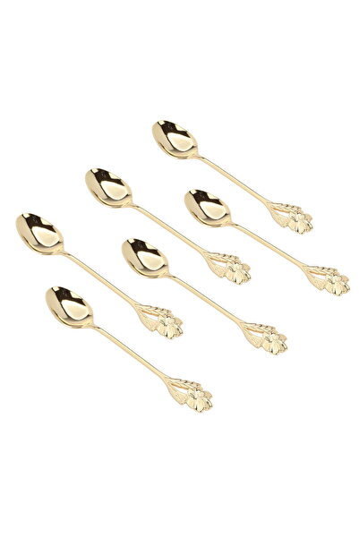 Alsaif Gallery Al Saif Gallery steel tea spoon set, 11.5x2 cm, 6 pieces, rose...
