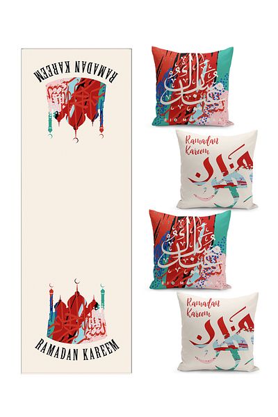 Filamente SET DE CATE și RUNER CU CATE DE CUATRE TEMA RAMADAN