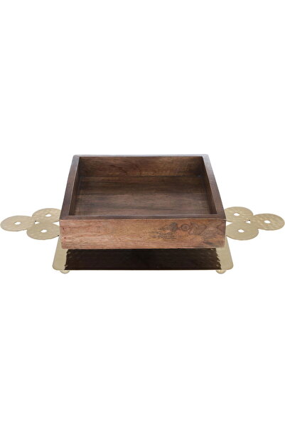 Alsaif Gallery Saif Gallery wooden serving tofir, 8 x 21 x 42 cm, square - wo...