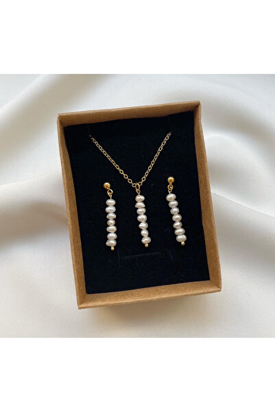 dalya Düz sıra zarif gerçek inci kolye