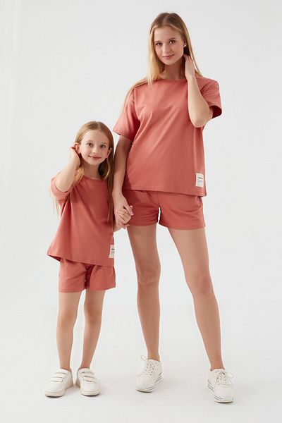 Rolypoly Future Begins with Us Brown Girls Shorts Set