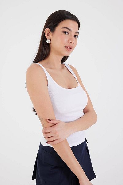 Addax Thick Strap Basic Tank Top A13404-J5