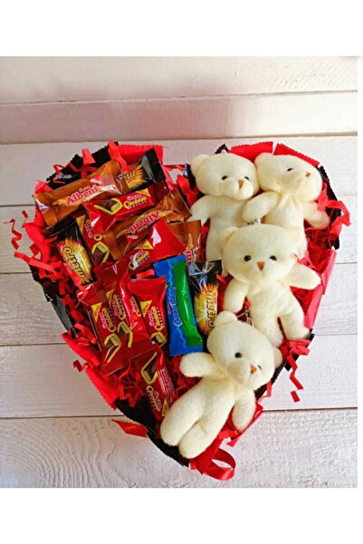 Fox Hediye sevgili kız arkadaşa ükler çikolatalı kutulu hediye doğum günü süslemiş çikolata