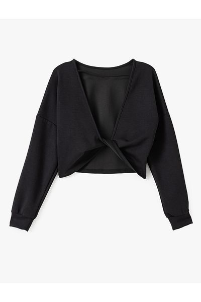 Koton Tricou sport cu mânecă lungă în amestec modal cu detaliu la spate