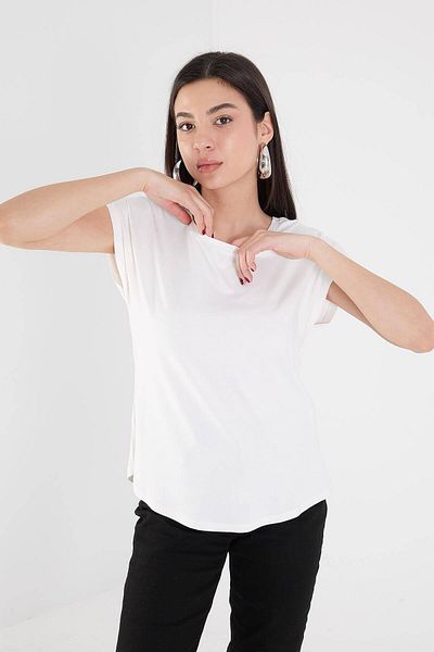 Addax Tricou de bază cu gât crew P13328-i8