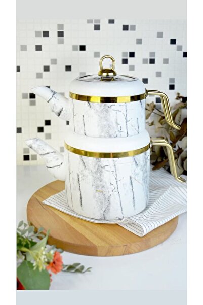 Bayev 201295   Model Marble White Granite Teapot
