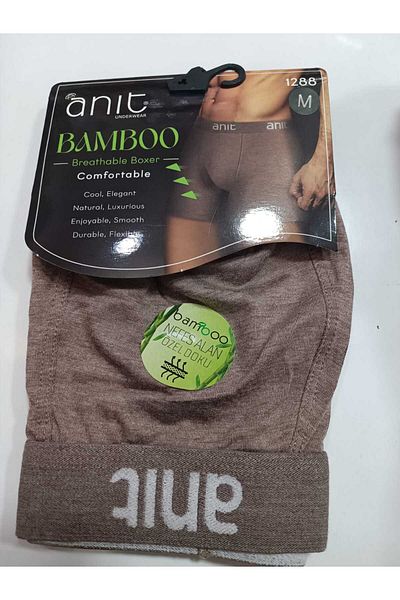 Anıt 5 τεμάχια μονόχρωμη Lycra Breathable Bamboo Ανδρικό μπόξερ 96% Bamboo 4% Lycra