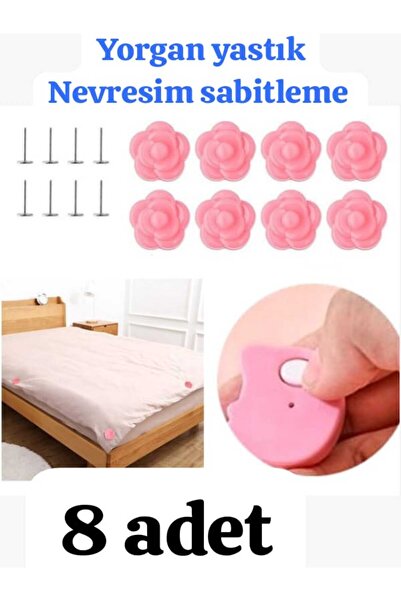 ŞEHRİMOSTARKIRK1 8 Adet Çarşaf Yorgan Nevresim Klipsi Yorgan Tutucu Yorgan Kl...