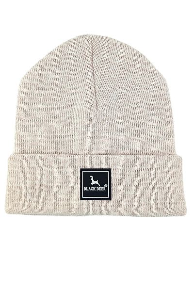 BLACK DEER Unisex Winter Beanie Hat - Soft Knitwear, Acrylic Beanie with Plain Logo