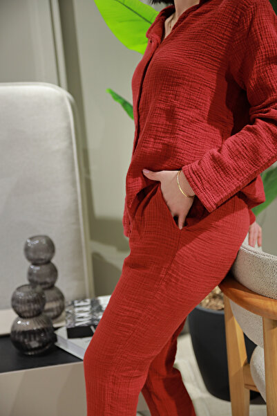 OTEXSA Natural Cotton Long Sleeve Muslin Women's Pajamas Set Comfort and Elegance Together!