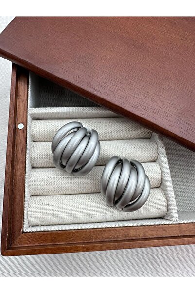 Jerie Mat Kaplama Bombeli Sarmal Vintage Küpe