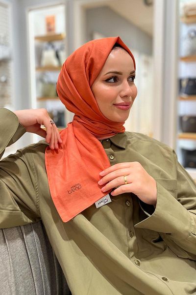 Armine Pomegranate Flower Patterned Cotton Seher Shawl - 24038