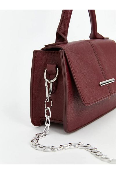 LC Waikiki ACCESORII LCW Geantă de umăr pentru femei cu curea cu lanț roșu Claret