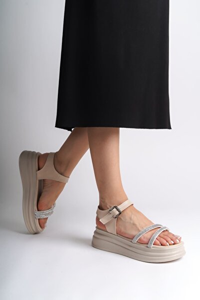 Zerenyus ZLOHE Ženska Sandale - Debeli kopča, Sa kamenčićima trake, Ortopedsk...