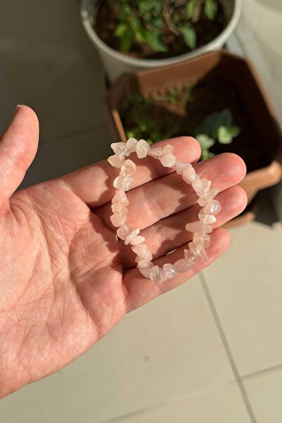 TESBİHKENTİ Açık Pembe Kuvars Doğal Taş Bileklik