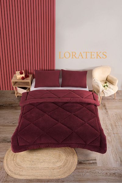 Lorateks طقم لحاف فاخر مزدوج من إليسا ويلسوفت - طقم نوم مع وسادة وغطاء على الوجهين