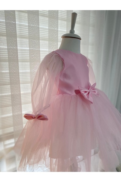 Tinypeople Kız çocuk tütü abiye elbise kız çocuk pembe abiye kız çocuk parti elbisesi tülü doğum günü elb