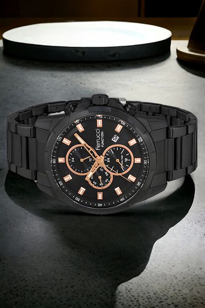 Ferrucci Black-Rose Men's Wrist Watch - Fcf.13261Fm.02 Bracelet Gift Sdfer118