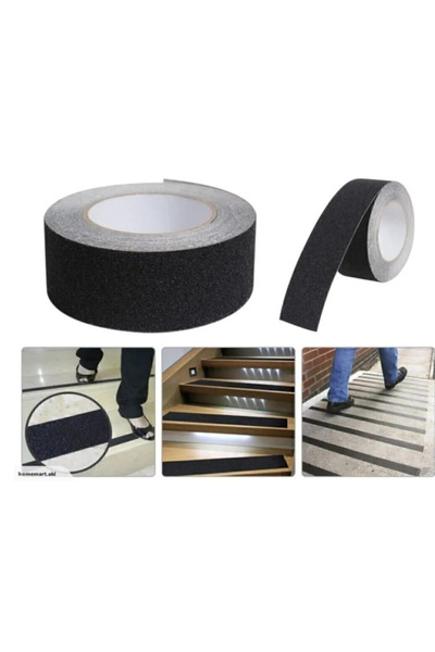 BantMarketim 5 Metre Merdiven Kaymaz Bant, 2,5cm Genişlik, Arkası Yapışkanlı ...