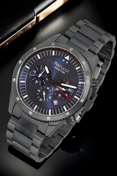 Ferrucci Function, 3Atm, Smoke-Blue Color Men's Watch, Fc.13907Tm.05 Sdfer133