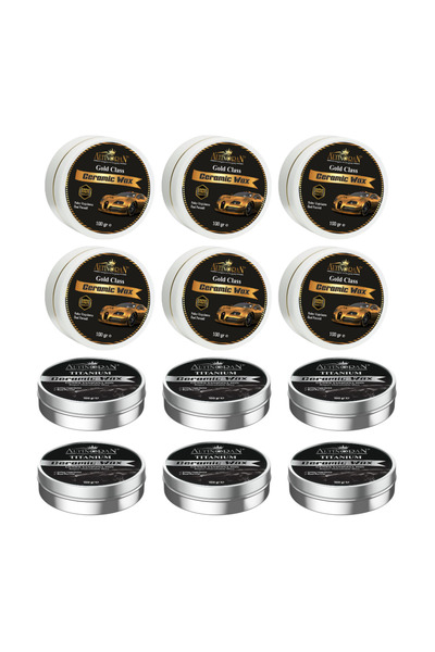 Altınoran 6 Adet Titanıum Ceramic Wax 100 gr 6 Adet Gold Class Ceramic Wax 10...