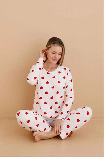 Sude HOMEWEAR Set pijamale din piele intoarsa pentru dama
