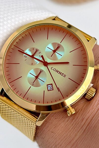 COMMES ساعة يد رجالية من الزجاج الملون مع وظائف سوار نشط هدية Sdcms031