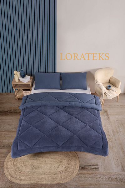 Lorateks طقم لحاف فاخر مزدوج من إليسا ويلسوفت - طقم نوم مع وسادة وغطاء على الوجهين