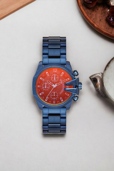 COMMES Women's Navy Blue Wristwatch - Steel Band, Functions Active, Crono Glass Sdcms033