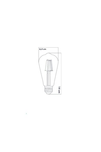 Edison St64 6500 K Beyaz Led Rustik Dekoratif Ampul Vintage Aydınlatma