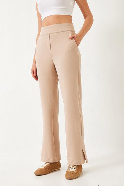 Bianco Lucci Women's Spanish Leg Pocket Detailed Elastic Waist Knitted Trousers 80110 60271045