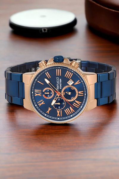 Ferrucci Men's Navy Blue Wrist Watch - Fc.12669Tm.02 Bracelet Gift Sdfer120