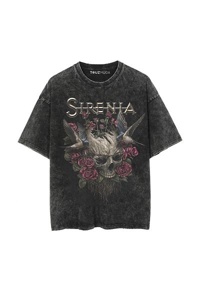 Touz Moda Μπλουζάκι με στάμπα Unisex Oversize Series Rock Sirenia