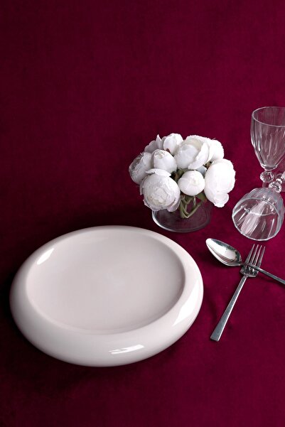 Farika Porselen Meteor 27 cm Porcelain Decorative Presentation Plate - Minima...