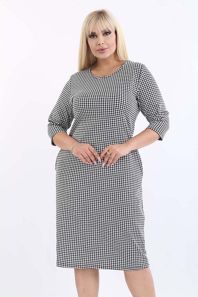 FARBAPLUS Φόρεμα Jacquard με Τσέπες Χειμερινό Μεγάλου Μεγέθους 28e-2181