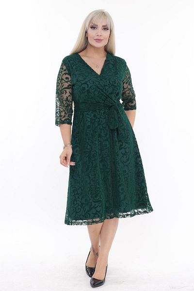 modayız Double Breasted Collar Plus Size Evening Dress 9a-2206
