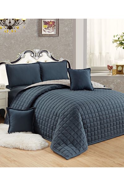 Generic Compressed  two-sided Comforter Set Duble Size Tow color, 6 Pieces, King Size