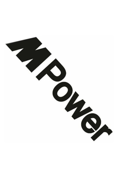 pınaxar ملصق دراجة نارية من Mpower Text بجودة A+ مقاس 20 × 4 سم متين