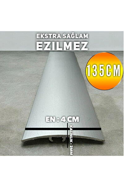 Nalbur Bakkal Geniş 4cm Kapı Eşik Profili Parke Kapı Altı Çıtası Alüminyum 135 Cm Ekstra Kalın