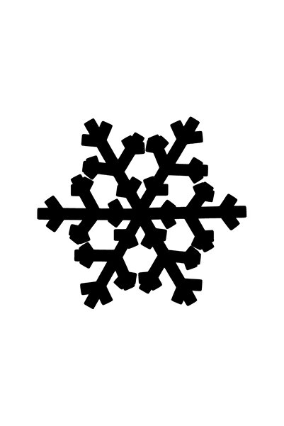 TeOraStore ملصق ديكور حائط ندفة الثلج مقاس 40 × 36 سم