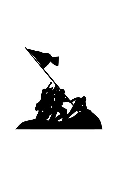 FARKSHP ملصق جنود شائك بعلم 20 × 20 سم