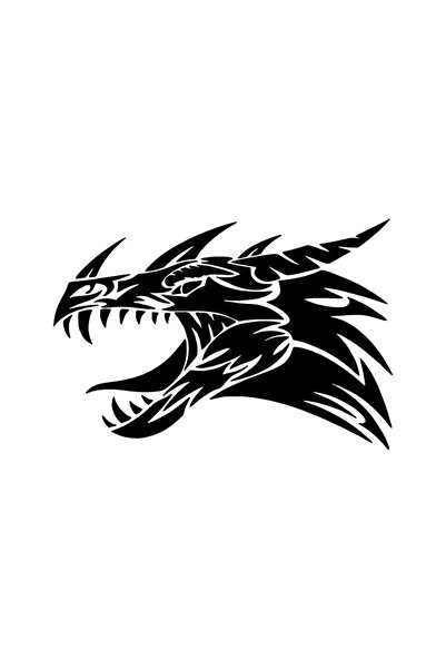 Generic Brand Angry Dragon Wall Decor Sticker 40 X 28 cm