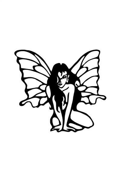 Generic Brand Winged Fairy Quality Sticker 20 X 18 cm